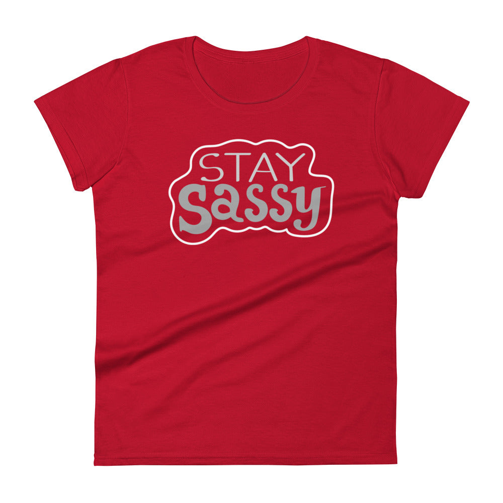 Stylish Stay Sassy t-shirt with playful design
